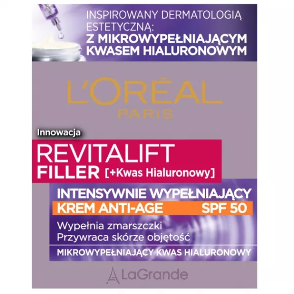 L'Oreal Paris Revitalift Filler Cream Antiage SPF50 ������� ���� ��� ������������ ���������� ������