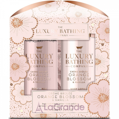 Grace Cole The Luxury Bathing Creme Brulee, Orange Blossom & Vanilla Glamorous Glow Set    