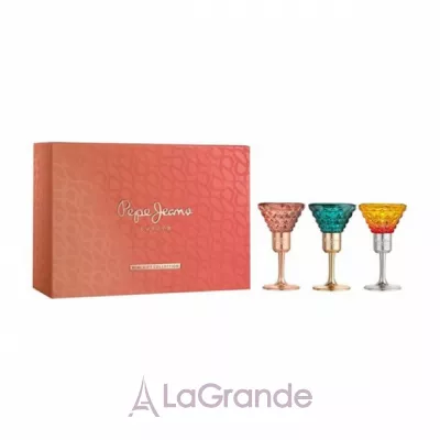 Pepe Jeans Pepe Jeans for Her Miniature Set  (  Pepe Jeans For Her Eau De Parfum 15  +   Pepe Jeans Cocktail Edition For Her Eau De Toilette 15  +   Pepe Jeans Celebrate For Her Eau De Parfum 15 )