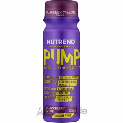 Nutrend Pump Shot Preworkout Blackberry & Lime  -   