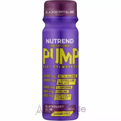 Nutrend Pump Shot Preworkout Blackberry & Lime  -   