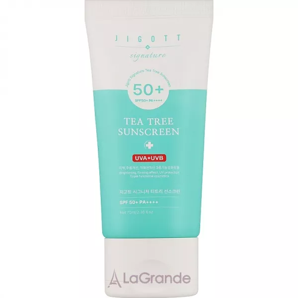 Jigott Signature Tea Tree Sunscreen SPF 50+ PA++++ �������������� ���� � ���������� ������� ������ SPF 50+ PA++++