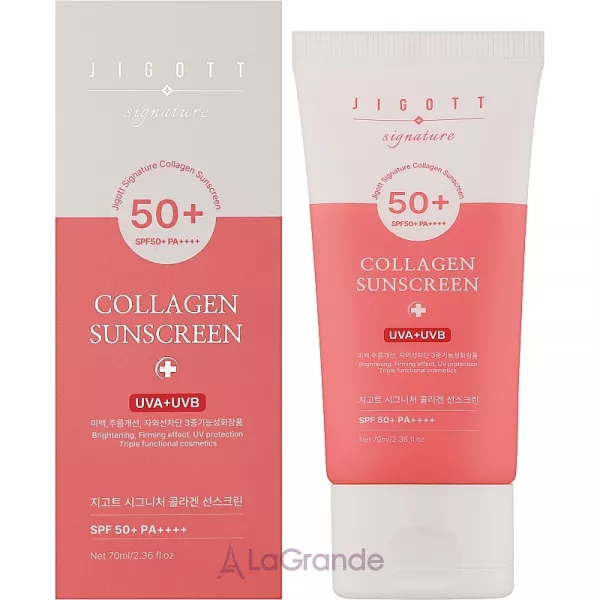 Jigott Signature Collagen Sunscreen SPF 50+ PA++++ ������������� ���� � ��������� SPF 50+ PA++++