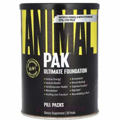 Universal Nutrition Animal Pak Improved Formula ³- 