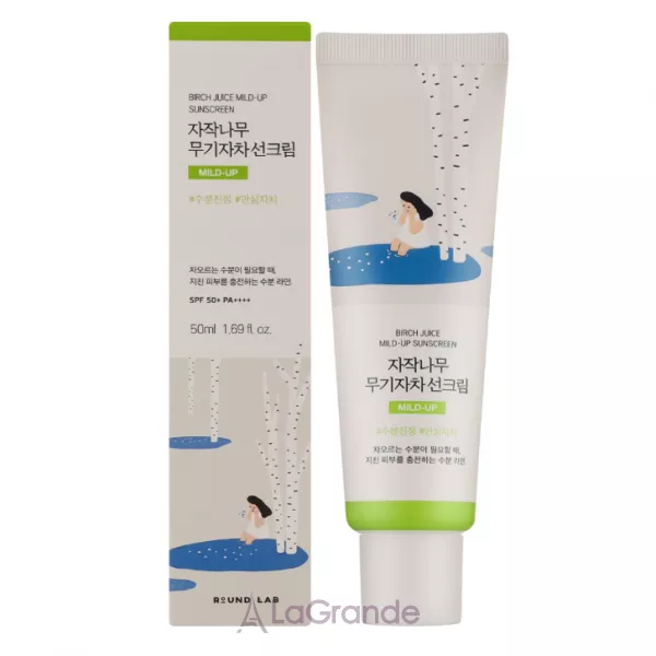 Round Lab Birch Juice Mild-Up Sunscreen SPF50+PA++++ ������������� ���� � ��������� �����