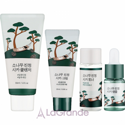 Round Lab Pine Calming Cica Trial Kit (foam/30ml + toner/20ml + serum/10ml + cr/20ml)       (foam/30ml + toner/20ml + serum/10ml + cr/20ml)
