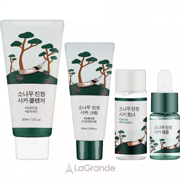 Round Lab Pine Calming Cica Trial Kit (foam/30ml + toner/20ml + serum/10ml + cr/20ml) ����� ������� � ���������� ��� ����� (foam/30ml + toner/20ml + serum/10ml + cr/20ml)