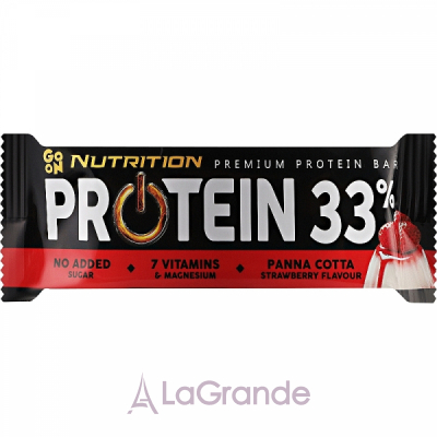 GoOn Protein Bar 33% Panna Cotta Strawberry   