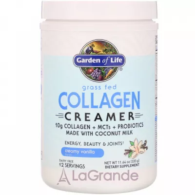 Garden of Life Grass Fed Collagen Creamer Creamy Vanilla   