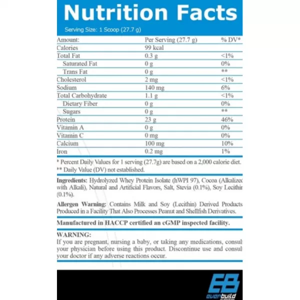 EverBuild Nutrition ISO Build Protein Isolate �hocolate ������������ ������ 