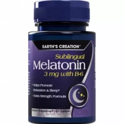 Earth's Creation Melatonin 3 mg with B-6      -6
