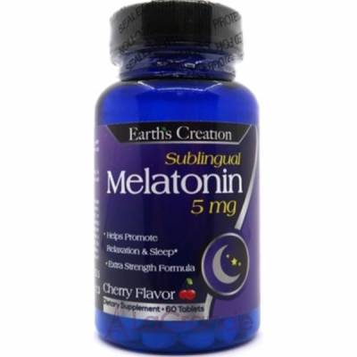 Earth's Creation Melatonin (Sublingual) Cherry 5 mg ĳ   5    