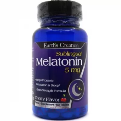 Earth's Creation Melatonin (Sublingual) Cherry 5 mg ĳ   5    
