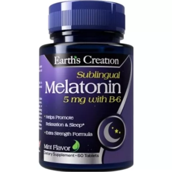 Earth's Creation Melatonin (Sublingual) 5 mg with B-6 ĳ������ ������� ��������� 5 �� ��������� ������� �-6