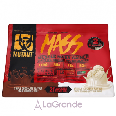 Mutant Mass 2 Flavours Triple Chocolate & Vanilla Ice Cream  