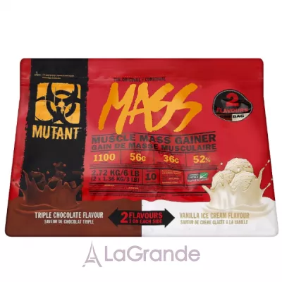Mutant Mass 2 Flavours Triple Chocolate & Vanilla Ice Cream  