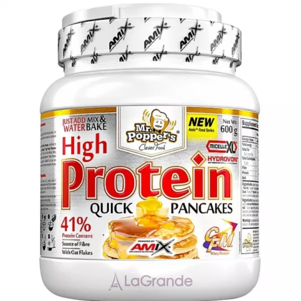 Amix Mr.Poppers High Protein Quick Pancakes Natural ���������� ������� �������� 
