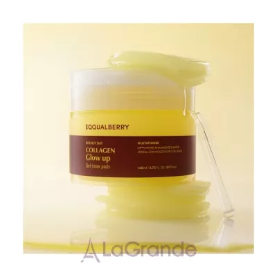 Eqqualberry Collagen Glow Up Gel Toner Pads    