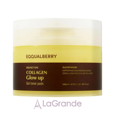 Eqqualberry Collagen Glow Up Gel Toner Pads    