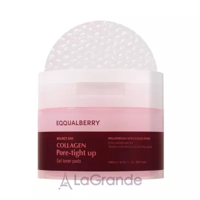 Eqqualberry Collagen Pore-Tight Up Gel Toner Pads       