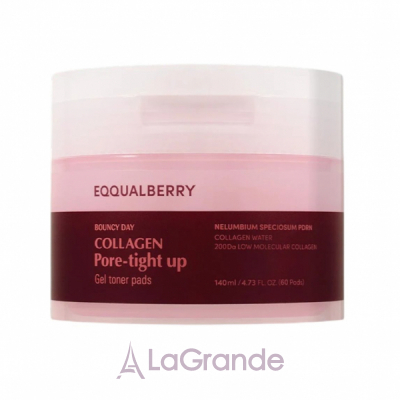 Eqqualberry Collagen Pore-Tight Up Gel Toner Pads       
