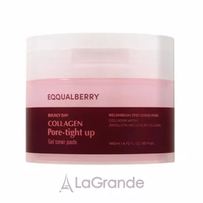 Eqqualberry Collagen Pore-Tight Up Gel Toner Pads       