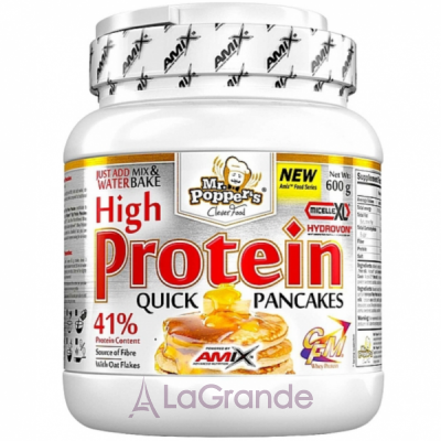 Amix Mr.Poppers High Protein Quick Pancakes Chocolate oconut    