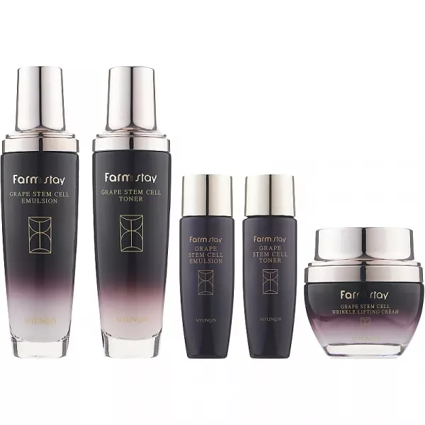 FarmStay Grape Stem Cell Skin Care 3Set ����� ��� ���� (ton130ml + ton/35ml + em/130ml + em/35ml + cr/50ml)