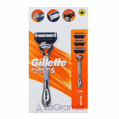 Gillette Fusion 5 Sport + 3 Replacement Cassettes   3  , 
