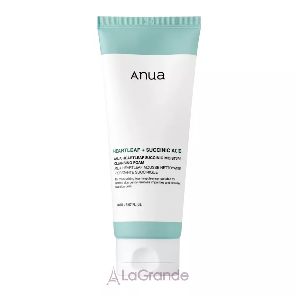 Anua Heartleaf Succinic Moisture Cleansing Foam ����-���� ��� �������� ������� � ���������� ���������� �� �������� ��������