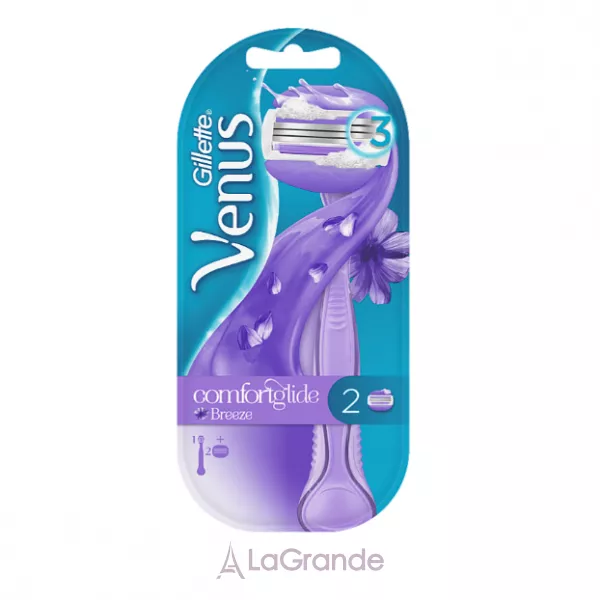 Gillette Venus Breeze + 2 Replacement Cassettes ������ � ��������������� �����������, � 2 ������� ��������