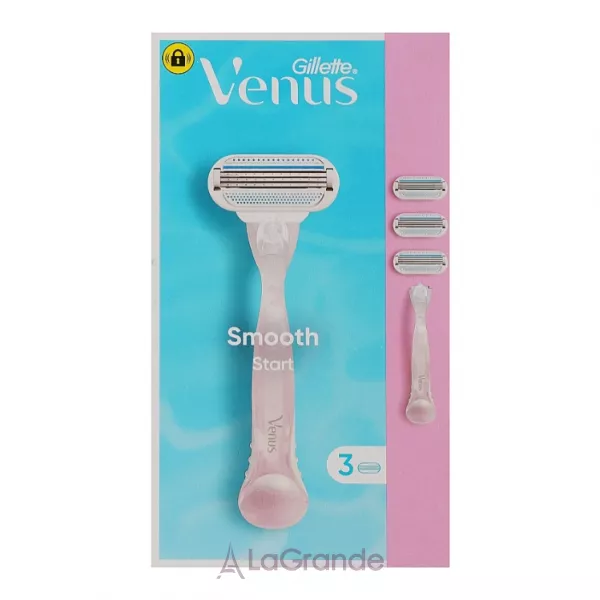 Gillette Venus Smooth Start + 3 Replacement Cassettes ������ ��� ������ � ����������� ���� �������� (+ 3 ��������)