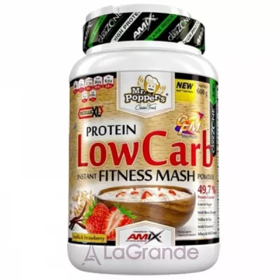 Amix Mr.Popper's Protein Low Carb Fitness Mash Vanilla-Strawberry      
