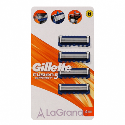 Gillette Fusion 5 Sport 4 Replacement Cassettes       (4 .)