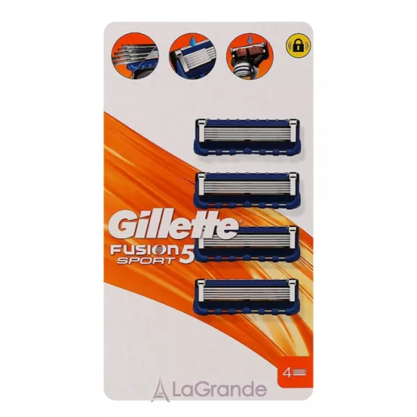 Gillette Fusion 5 Sport 4 Replacement Cassettes ����� ������ ��� ������ � ������������ (4 ��.)