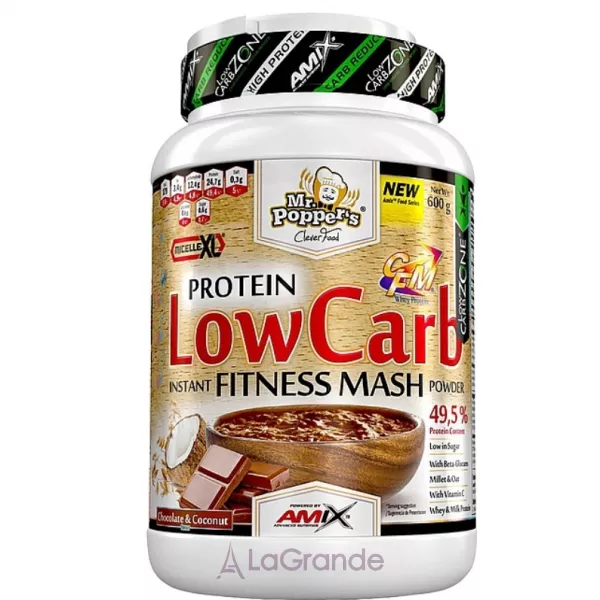 Amix Mr.Poppers Protein Low Carb Fitness Mash Chocolate and �oconut ����� ����������� ��� ������������� ��� 