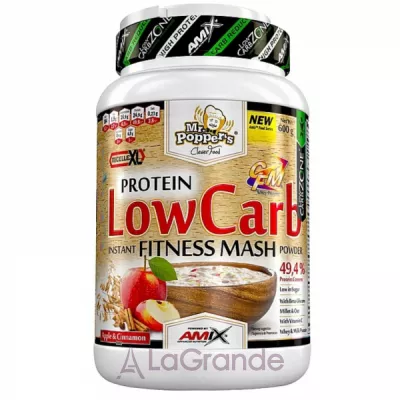 Amix Mr.Poppers Protein Low Carb Fitness Mash Apple and innamon      