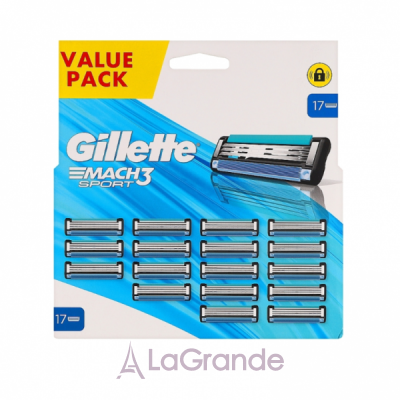 Gillette Mach3 Sport 17 Replacement Cassettes      3 