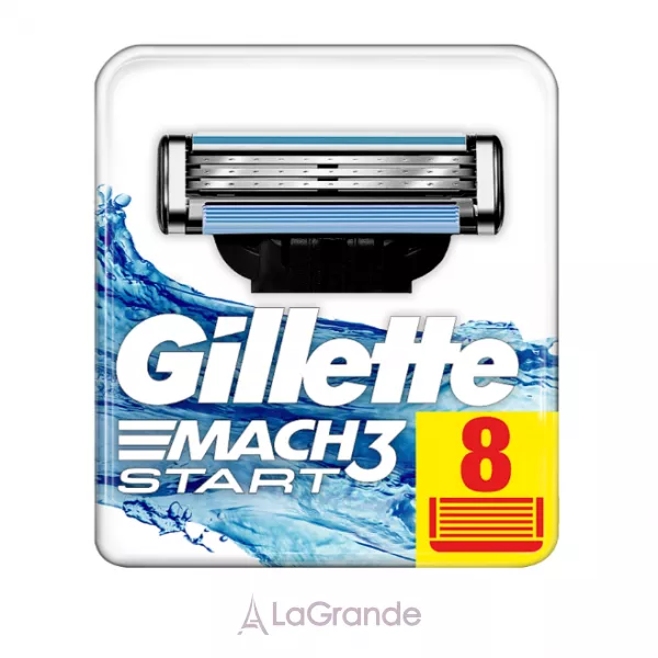 Gillette Mach3 Start 8 Replacement Cassettes ����� ������ ��� ������ � �������� �������� (8 ��.)