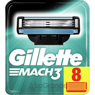 Gillette Mach3 8 Replacement Cassettes ����� ������ ��� ������ � ������ ������ (8 ��.)
