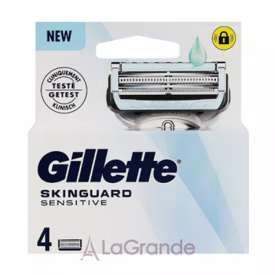 Gillette Skinguard Sensitive Skin Men Aloe Vera 4 Replacement Cassettes           (4 .)