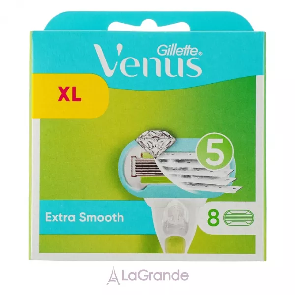 Gillette Venus Extra Smooth 8 Replacement Cassettes ����� ������ ��� ������ � �������� ��������� ���, 8 ��.
