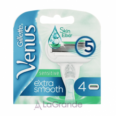 Gillette Venus Extra Smooth Sensitive 4 Replacement Cassettes          , 4 .