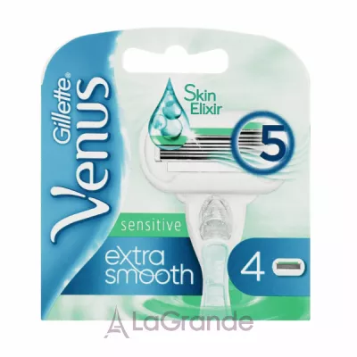 Gillette Venus Extra Smooth Sensitive 4 Replacement Cassettes          , 4 .