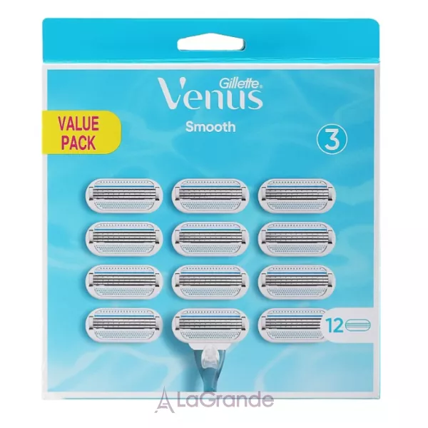Gillette Venus Smooth 12 Replacement Cassettes ����� ������ ��� ������ � ������, 12 ��.