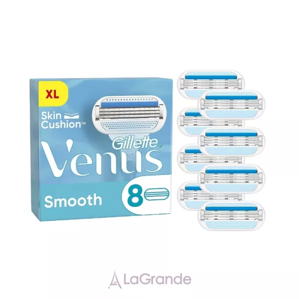 Gillette Venus Smooth Skin Cushion 8 Replacement Cassettes ����� ������ ��� ������ �� ����������� ������������ ��������, 8 ��.
