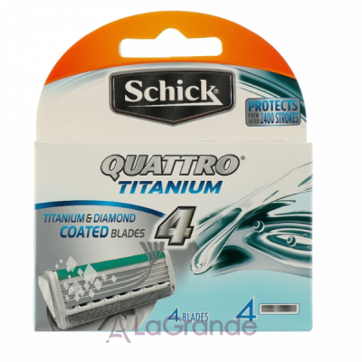 Wilkinson Sword Schick Quattro Titanium 4 Replacement Cassettes         , 4 .
