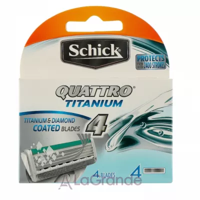 Wilkinson Sword Schick Quattro Titanium 4 Replacement Cassettes         , 4 .