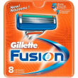 Gillette Fusion Blue 8 Replacement Cassettes 8pcs