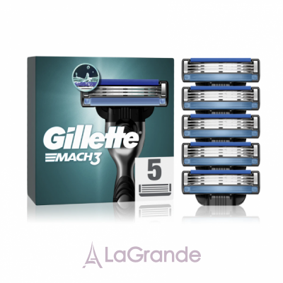 Gillette Mach3 5 Replacement Cassettes        (5 .)